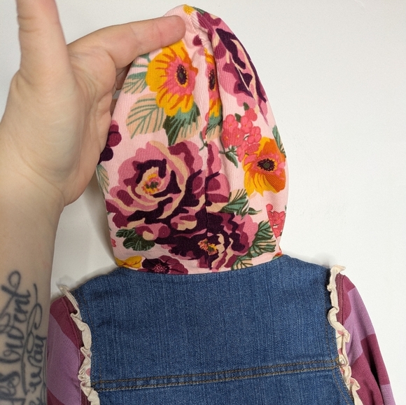 Matilda Jane But Denim Purple Removable Sleeve Hoodie Jacket 6 - Picture 6 of 9